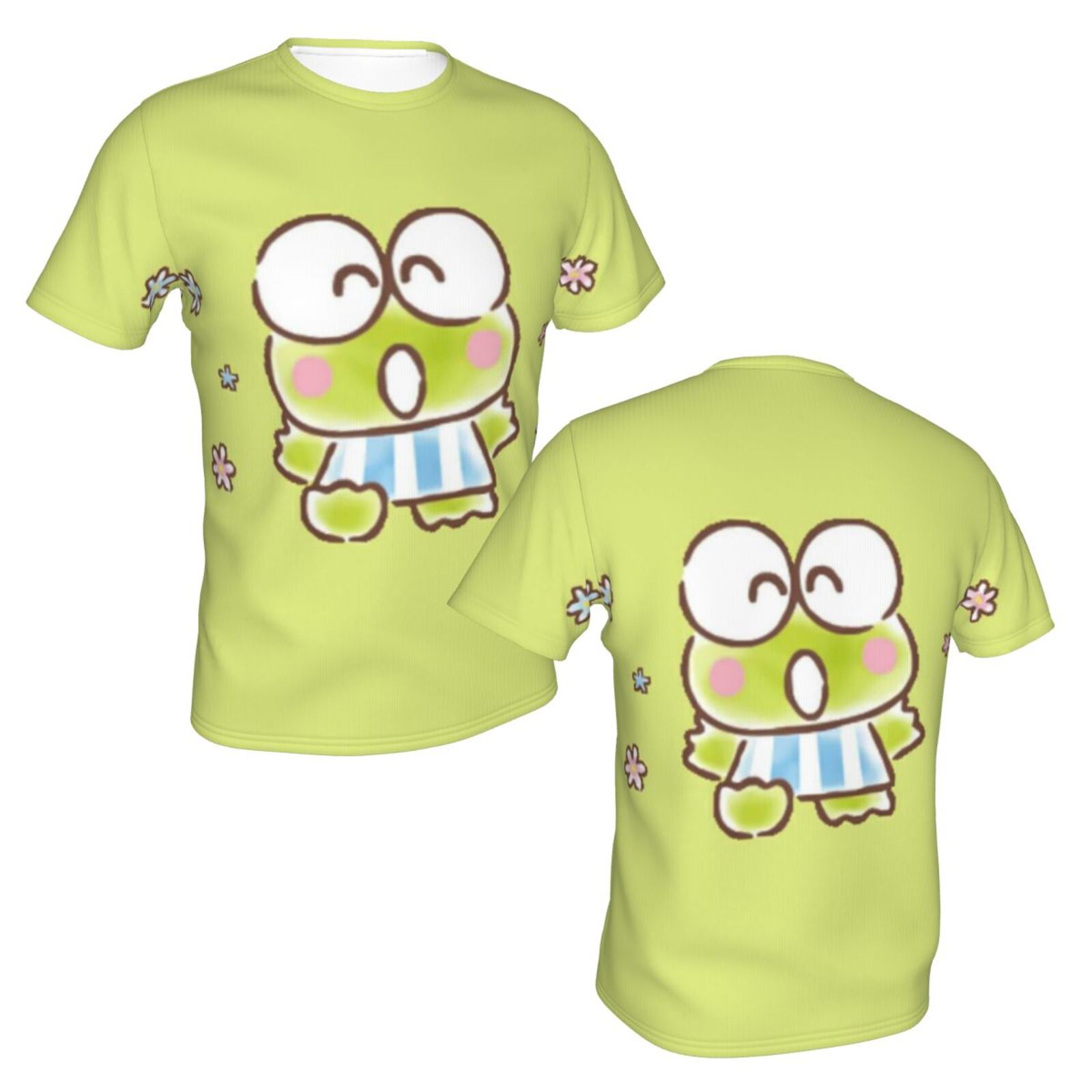 Unisex Keroppi T Shirts 3D Printed Short Sleeve Shirts Casual Graphics Tees For Adult Men Women